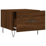 vidaXL Table basse Chêne marron 50x50x40 cm Bois d'ingénierie