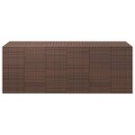 vidaXL Boîte à coussins jardin Résine tressée 291x100 5x104 cm Marron