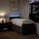 vidaXL Sommier à lattes de lit avec matelas Marron foncé 90x190 cm
