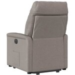 vidaXL Fauteuil inclinable électrique taupe tissu
