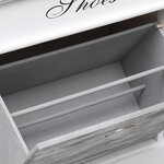 vidaXL Armoire à chaussures Gris 50 x 28 x 58 cm Bois de Paulownia