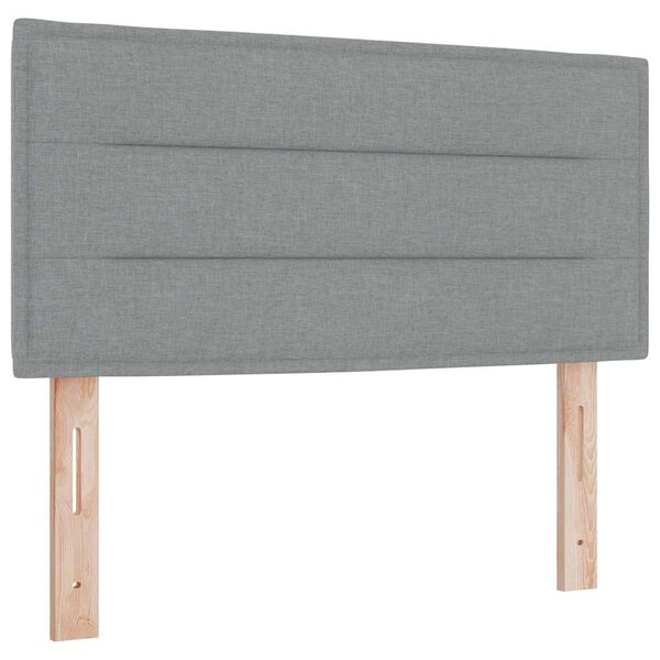 vidaXL Tête de lit Hauteur réglable Manuel Gris clair 100 cm tissu