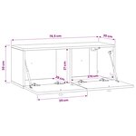 vidaXL Meuble TV mural Gris béton 78 5 x 31 x 30 cm Bois d'ingénierie