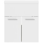 vidaXL Armoire d'évier et lavabo intégré Blanc/chêne sonoma Aggloméré