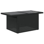 vidaXL Salon de jardin 7 Pièces avec coussins noir résine tressée