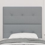 vidaXL Appliqué LED Tête de Lit Gris 80 cm Tissu