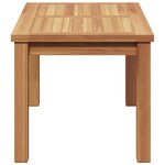vidaXL Table basse Marron 70 x 40 x 36 cm Bois de teck solide