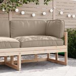 vidaXL Set de coussins de palette 3 Pièces Taupe Tissu Oxford