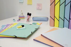 Chemise à élastique 3 rabats carton exacompta aquarel 24 x 32 dos 3 cm couleurs assorties - lot de 5