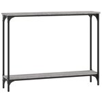 vidaXL Table console sonoma gris 100x22 5x75 cm bois d'ingénierie