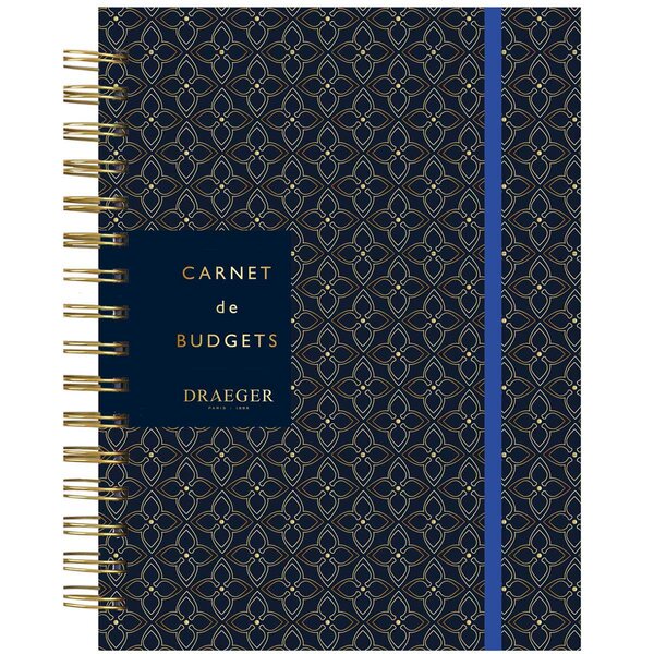 Carnet Budget À Spirales A5 - 192 Pages - Bleu Marine - Draeger paris