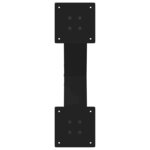 vidaXL Pieds de table basse en forme de X  2 pièces  noir  60 x (30-31) cm  acier