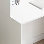 vidaXL Bureau avec étagère Blanc 102 x 50 x 124 cm Bois d'ingénierie