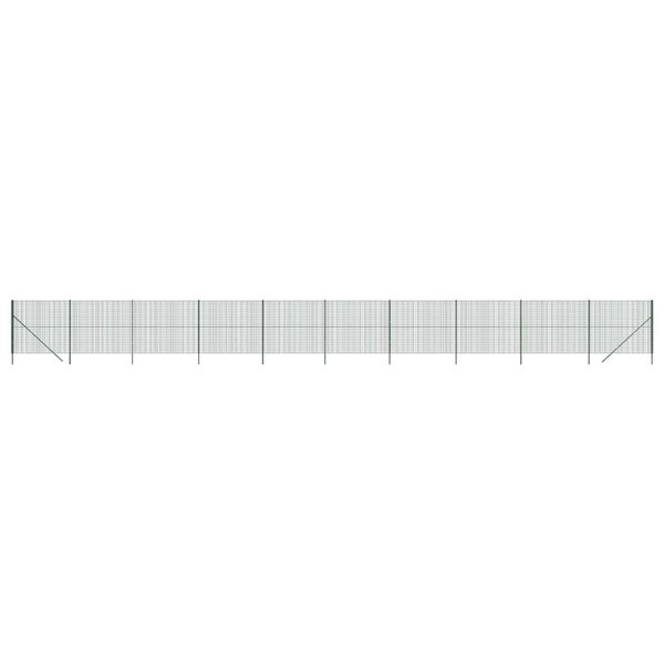 vidaXL Clôture en treillis métallique vert 1 4x25 m acier galvanisé