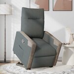 vidaXL Fauteuil inclinable Gris foncé Tissu