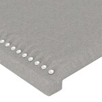 vidaXL Tête de lit avec oreilles Gris clair 103x16x118/128 cm Tissu