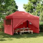 vidaXL Tente de fête 279 x 410 x 315 cm Bordeaux Tissu Oxford