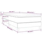 vidaXL Sommier à lattes de lit avec matelas Cappuccino 100x200 cm