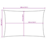 vidaXL Voile de parasol tissu oxford rectangulaire 2x4 m terre cuite