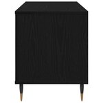 vidaXL Meuble à vinyles Chêne noir 100 x 38 x 48 cm Bois d'ingénierie