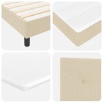 vidaXL Lit à ressorts avec matelas crème  100x200 cm  en tissu