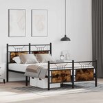 vidaXL Cadre de lit sans matelas chêne fumé 120x190 cm bois ingénierie