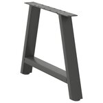 vidaXL Pieds de table basse en forme de A 2 pièces Anthracite 70 x (42-43) cm Acier