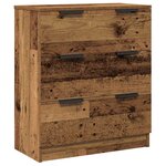 vidaXL Buffets 3 Pièces vieux bois 60x30x70 cm bois d'ingénierie