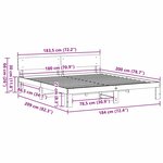 vidaXL Cadre de lit avec tête de lit Brun cire 180 x 200 cm Pin massif