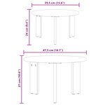 vidaXL Table basse 2 Pièces Marron cire 47 5 x 47 5 x 27 cm
