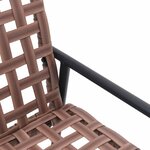 vidaXL Chaises de jardin 2 Pièces noires  dimensions 79x56x73 5 cm en osier synthétique.
