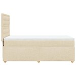 vidaXL Sommier à lattes de lit avec matelas Crème 80x200 cm Tissu