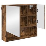 vidaXL Ensemble de mobilier de salle de bain 3 Pièces Chêne fumé