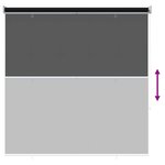 vidaXL Store enrouleur Protection UV Noir 140 x 230 cm Polyester