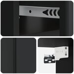 vidaXL Cabinet de chevet mural avec tiroir Noir 49 x 34 5 x 20 cm