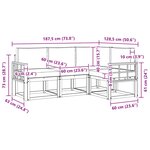 vidaXL Ensemble de canapés d'extérieur 4 pc Gris Naturel et Clair
