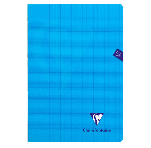 Cahier MIMESYS Piqué Polypro 21 x 29 7 cm 96 pages 90g Séyès Bleu CLAIREFONTAINE