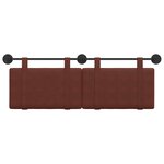 vidaXL Tête de lit suspendue Brun Brillant PU antique