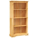 vidaXL Bibliothèque 4 niveaux Gamme Corona Pin mexicain 80x29x150 cm