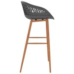 vidaXL Chaises de bar lot de 4 gris