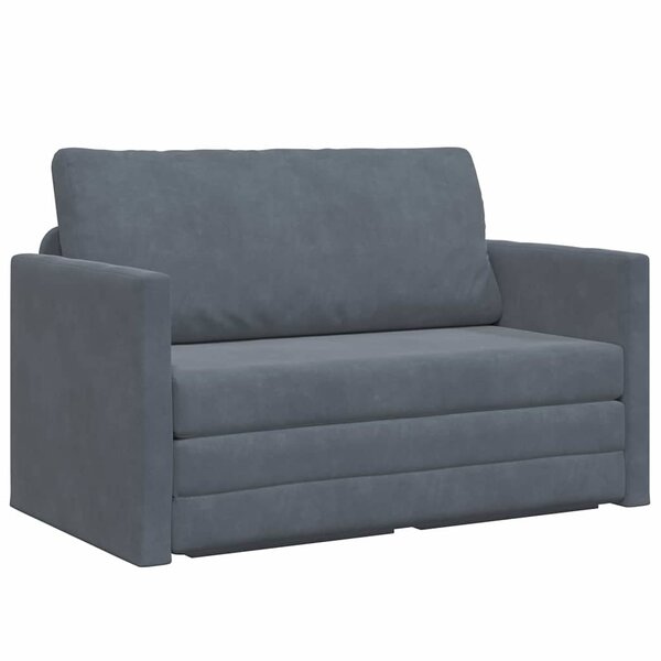 vidaXL Canapé-Lit Gris foncé 124 x 204 x 61 cm Velours