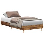 vidaXL Cadre de lit sans matelas vieux bois 100x200 cm bois ingénierie