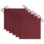 vidaXL Chaises à manger d'extérieur lot de 6 et coussins Acacia massif