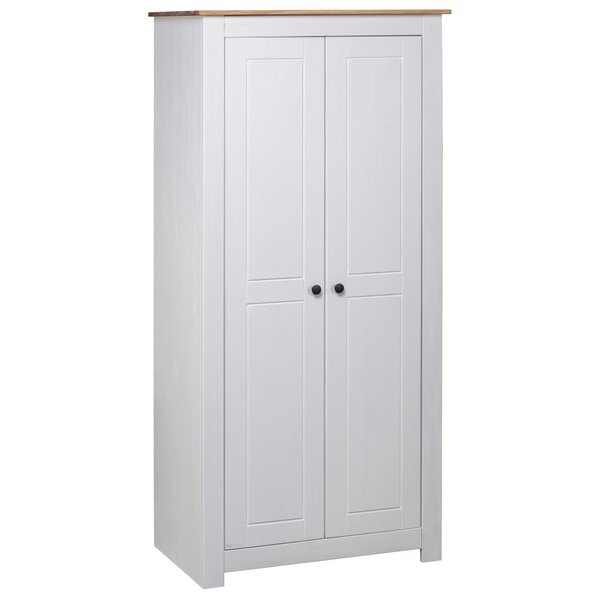 vidaXL Garde-robe Blanc 80x50x171 5 cm Pin massif Assortiment Panama