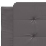vidaXL Cadre de lit avec tête de lit Gris 90x200 cm Similicuir