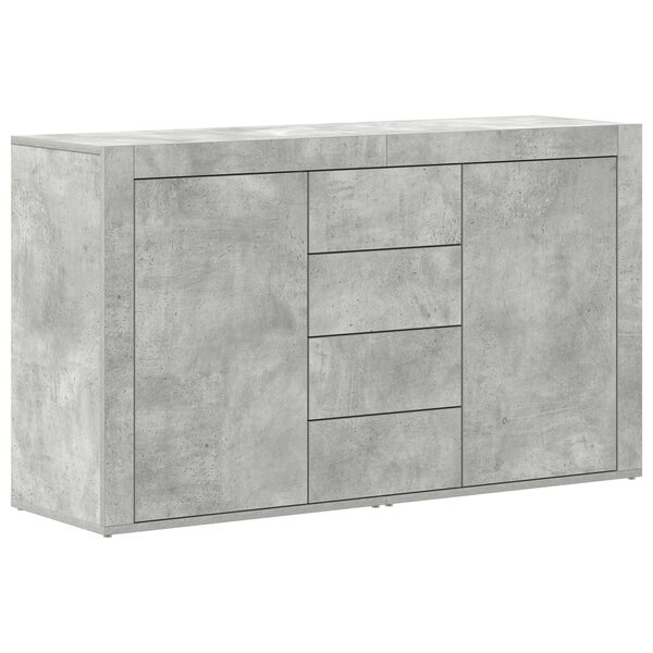Buffet vidaXL Gris béton Bois d'ingénierie 120 x 36 x 69 cm Rangement