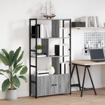 vidaXL Étagère Sonoma gris 80 x 30 x 155.5 cm Bois d'ingénierie