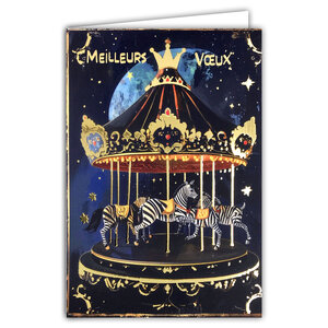 Carte Meilleurs Vœux Bonne Année + Enveloppe 12x17cm