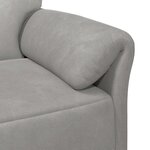 vidaXL Sofa 3 places Gris clair 198 x 83 x 95 cm Velours