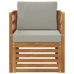 vidaXL Canapé d’extérieur Bois d'acacia massif et polyester Naturel